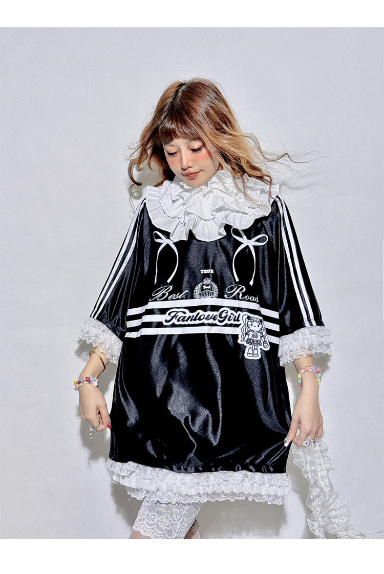Black Lace Blokette Sports Jersey