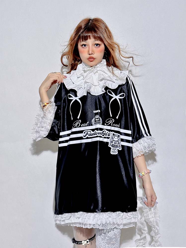 Black Lace Blokette Sports Jersey