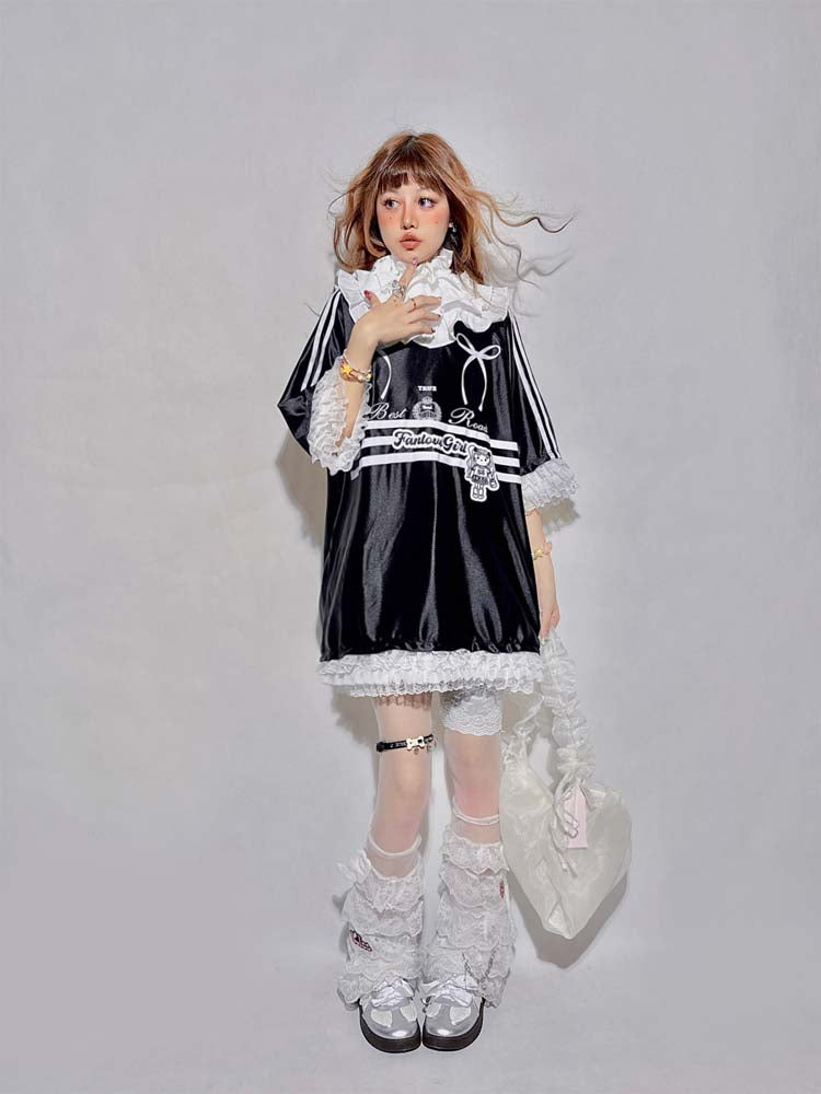 Black Lace Blokette Sports Jersey