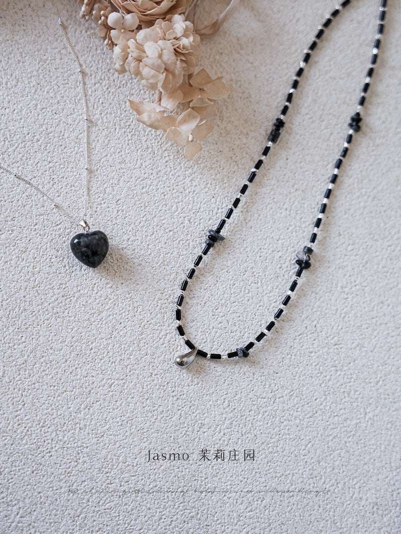 Black Onyx Beaded Necklace