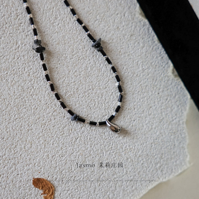 Black Onyx Beaded Necklace