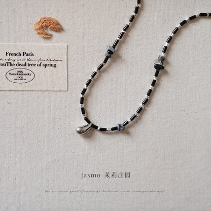 Black Onyx Beaded Necklace