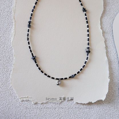 Black Onyx Beaded Necklace