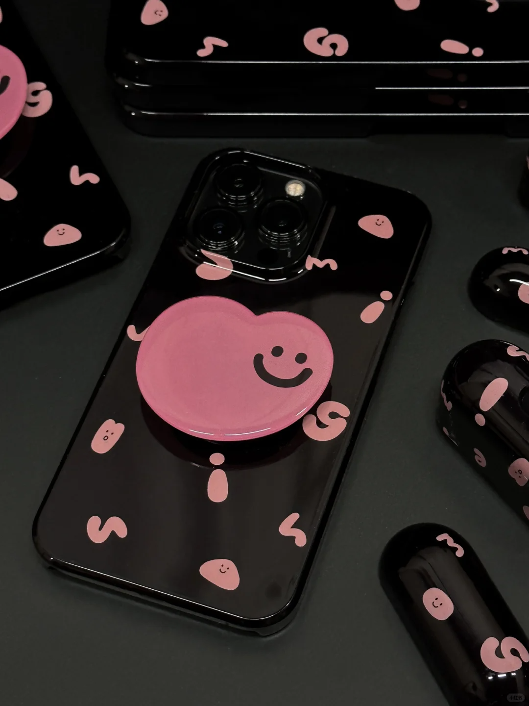Black Pink Bean Printed Funny Phone Case | iPhone Accessories Black Pink Bean Printed Funny Phone Case | iPhone Accessories