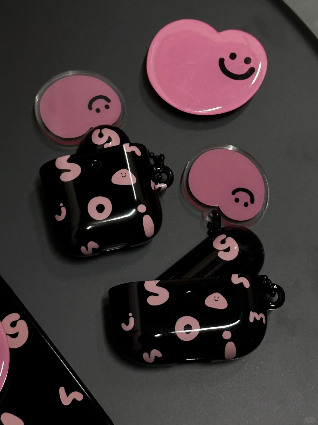 Black Pink Bean Printed Funny Phone Case
