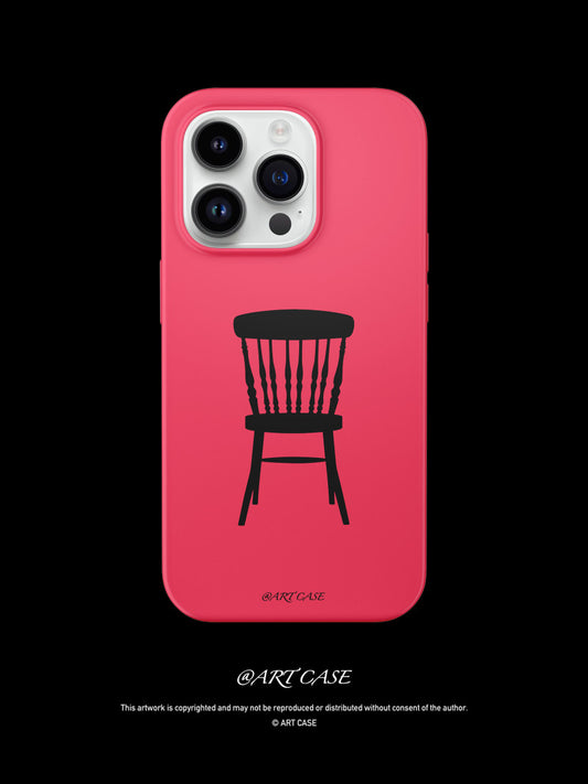 Black Pink Chair Printed Phone Case