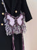 Purple Butterfly Pattern Print Crossbody Bags