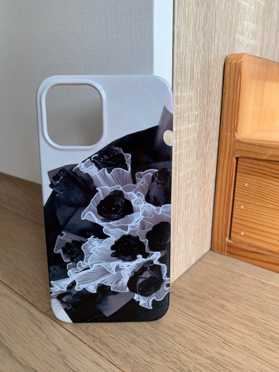 Black Roses and Cafe Printed Phone Case