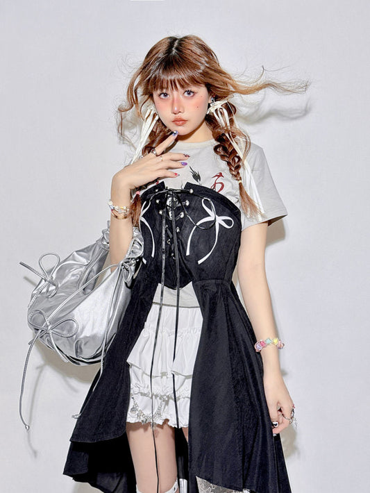 Black Strappy Punk Mini Dress | Dress | Three Fleas