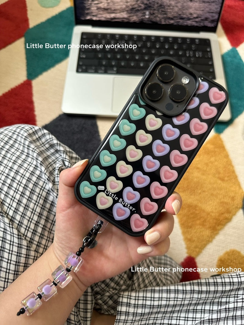 「Original」Black Sweet Hearts Printed Phone Case