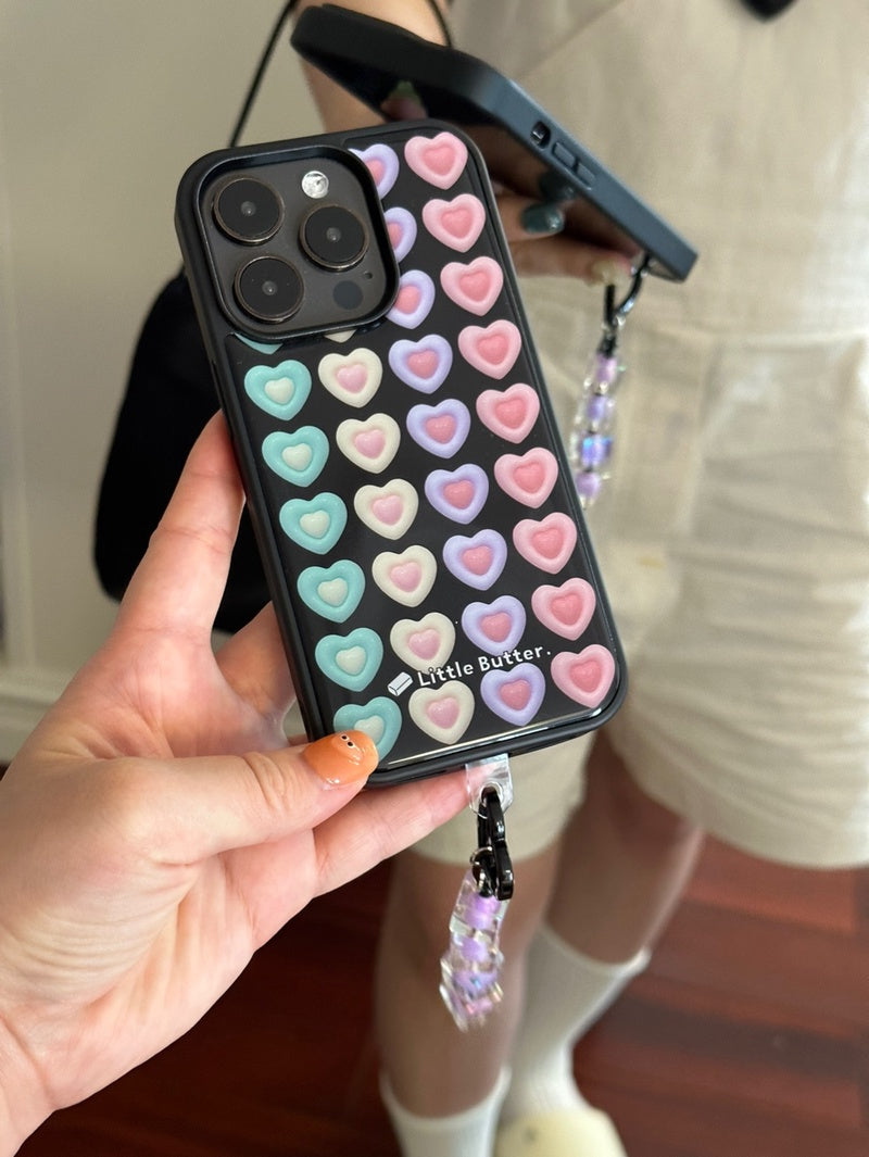 「Original」Black Sweet Hearts Printed Phone Case