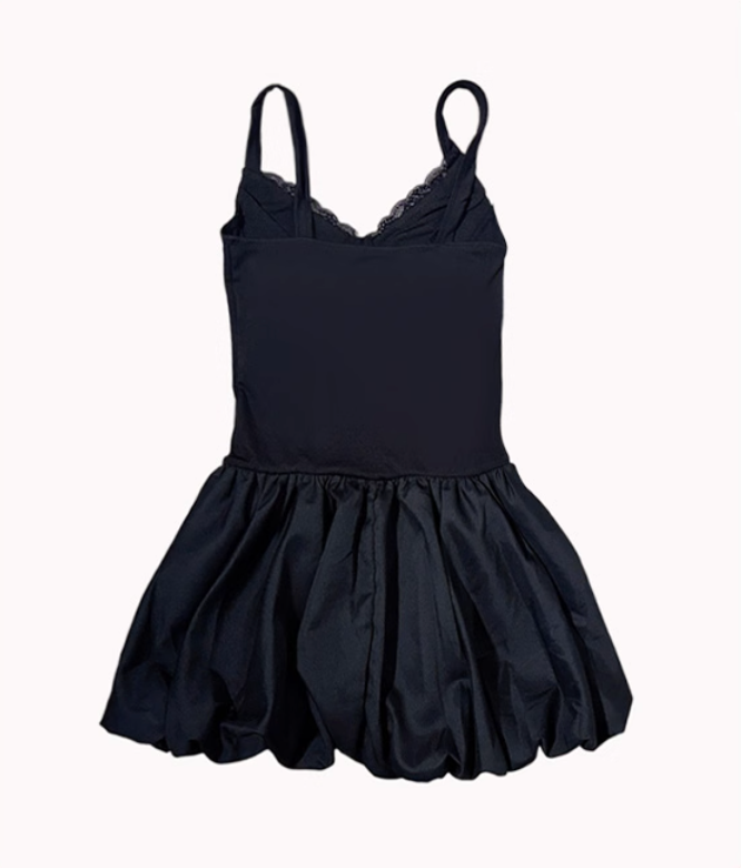 Blokette Sporty Pink Black Bubble Hem Dress