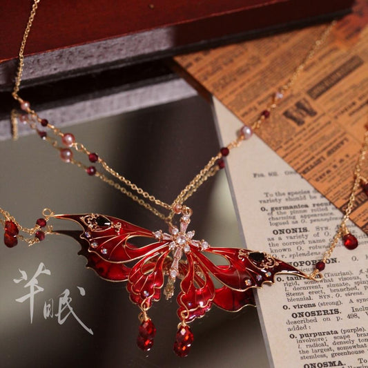 Bloody Butterfly Necklace