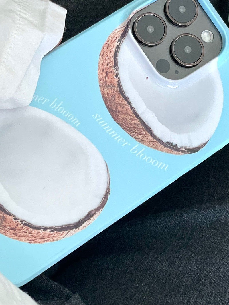 Blue Coconut Printed Phone Case