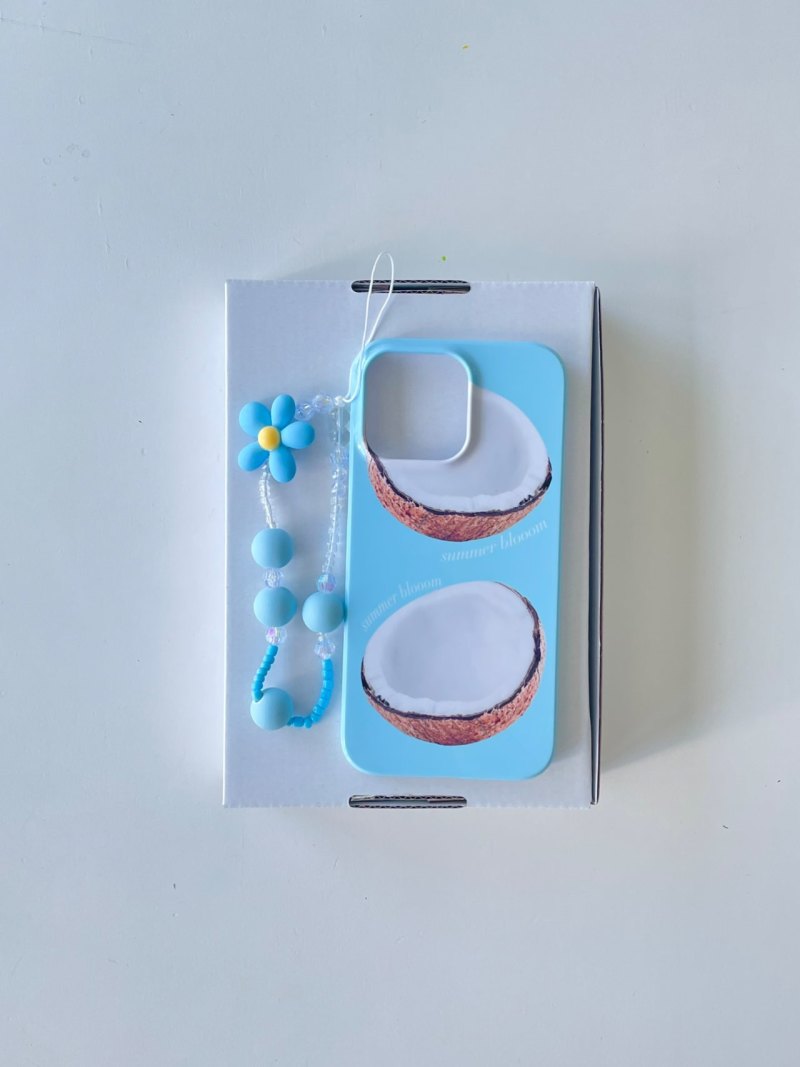 Blue Coconut Printed Phone Case