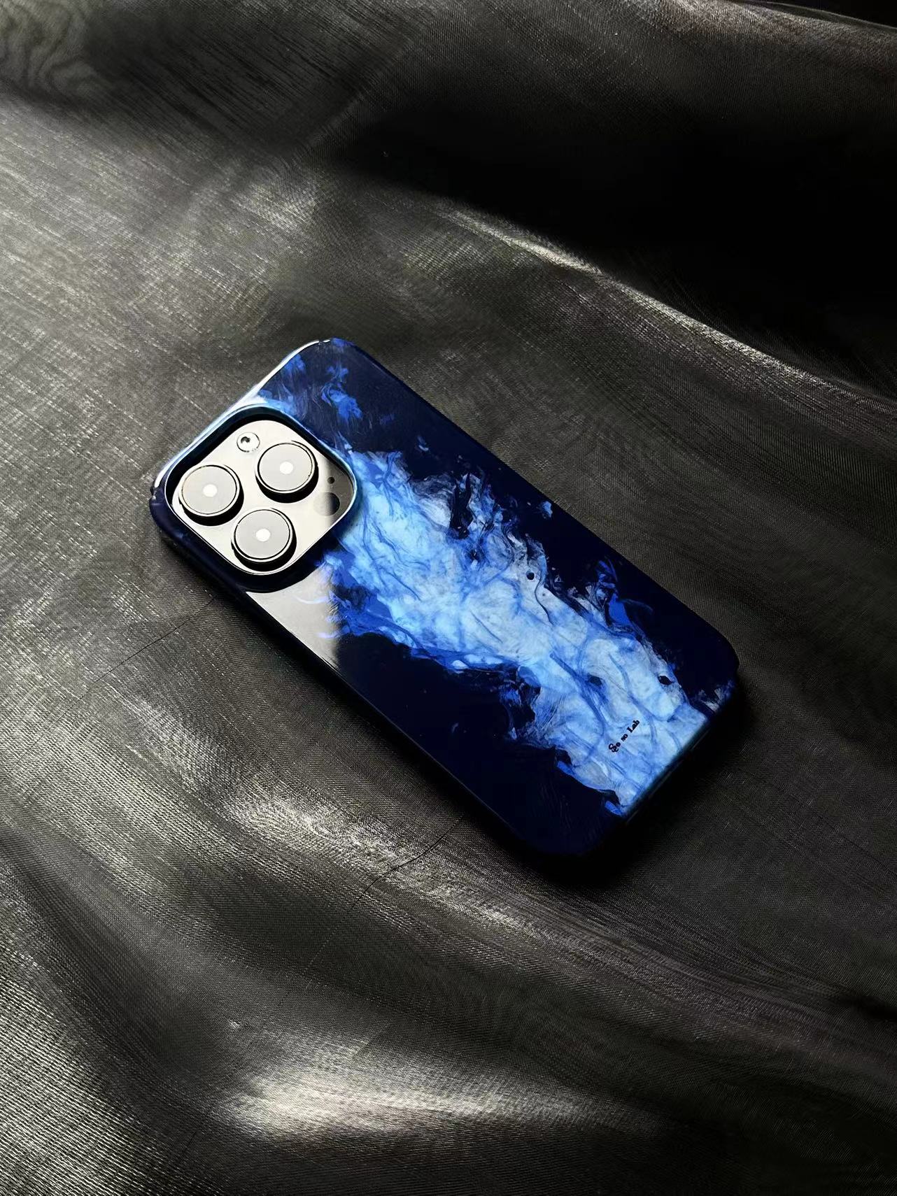 Blue Fire Printed Phone Case