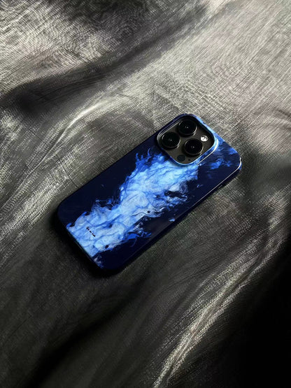 Blue Fire Printed Phone Case