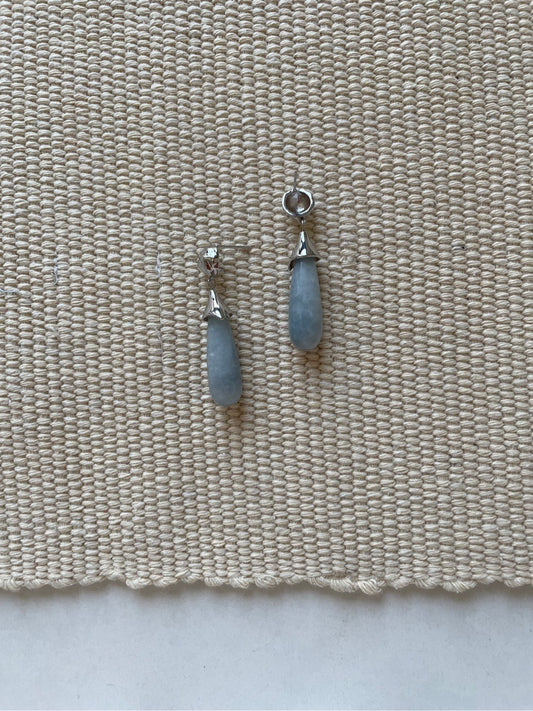 Blue Jade Drop Earrings