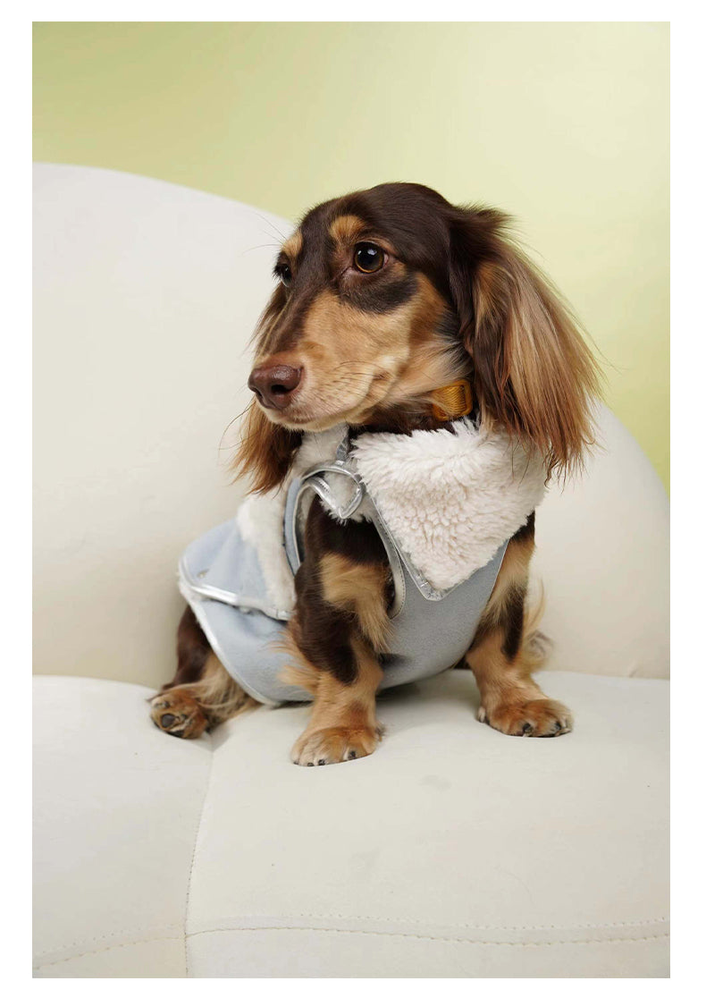 Blue Plush Cat Dog Vest