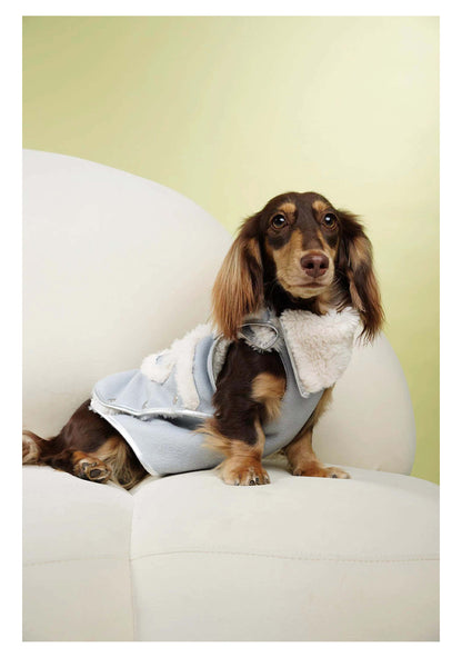 Blue Plush Cat Dog Vest