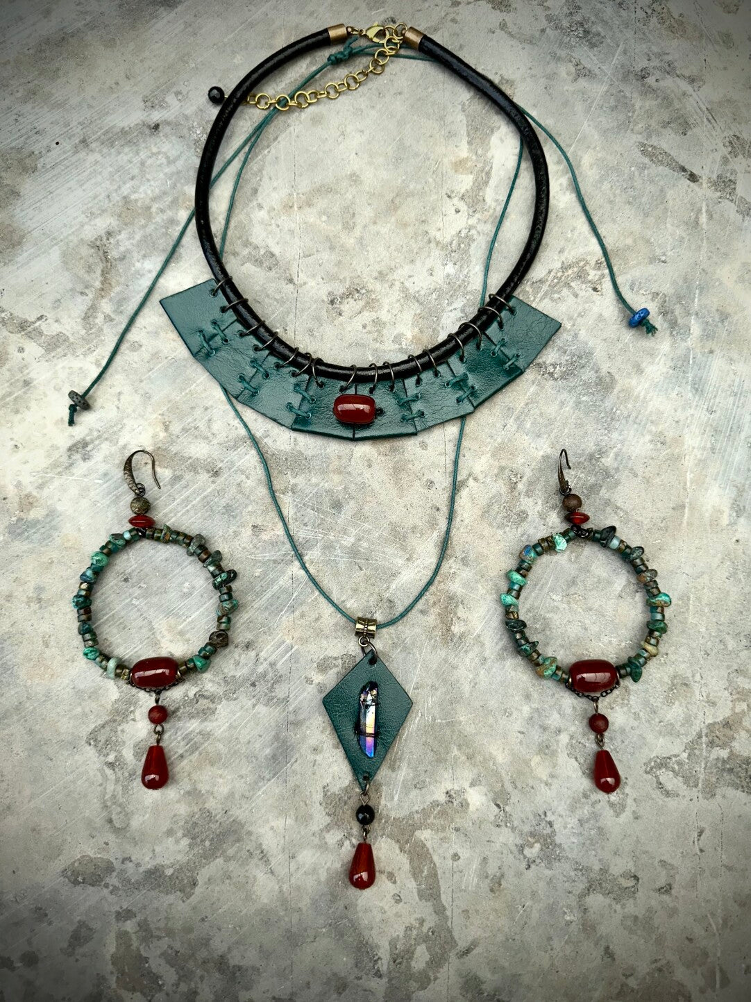 Blue Priestess Exotic Statement Necklace