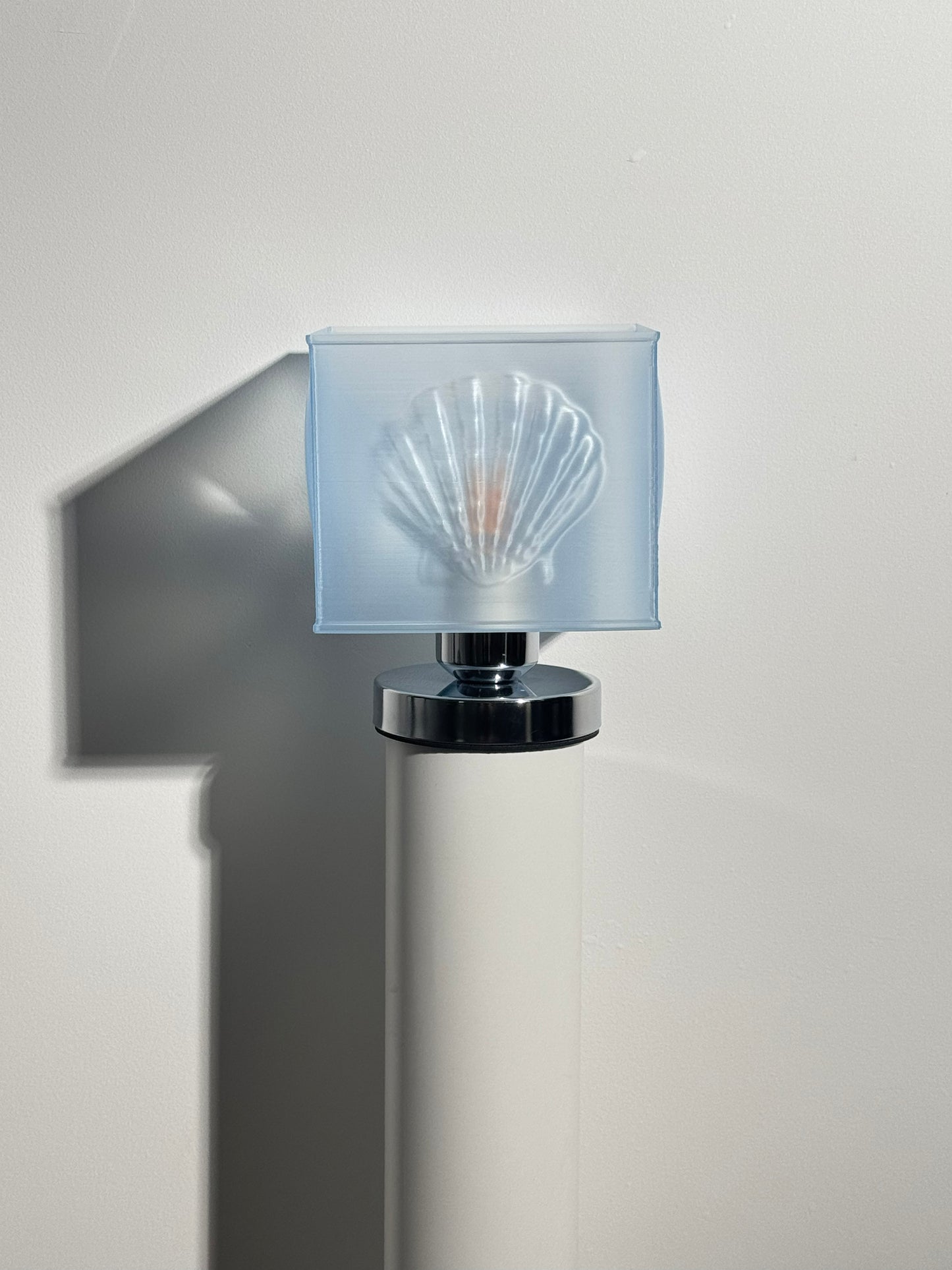 Blue Shell Square Table Lamp