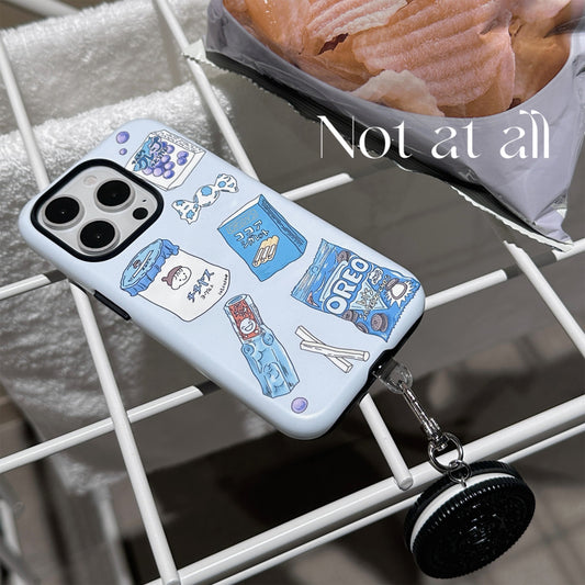 Blue Snacks Printed Double Layer Phone Case