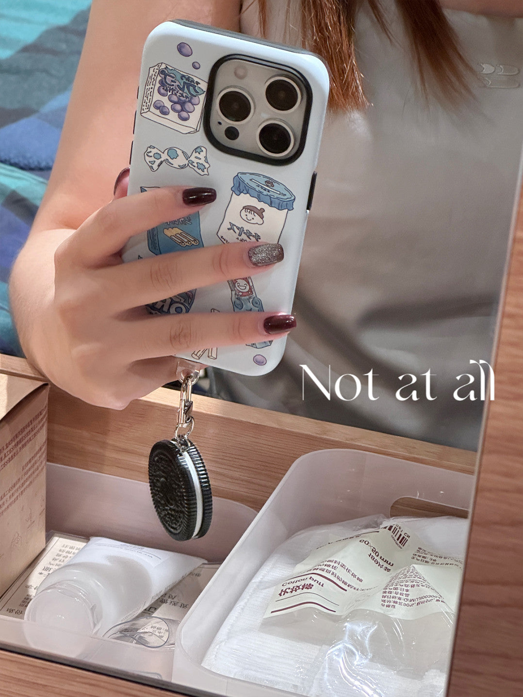 Blue Snacks Printed Double Layer Phone Case
