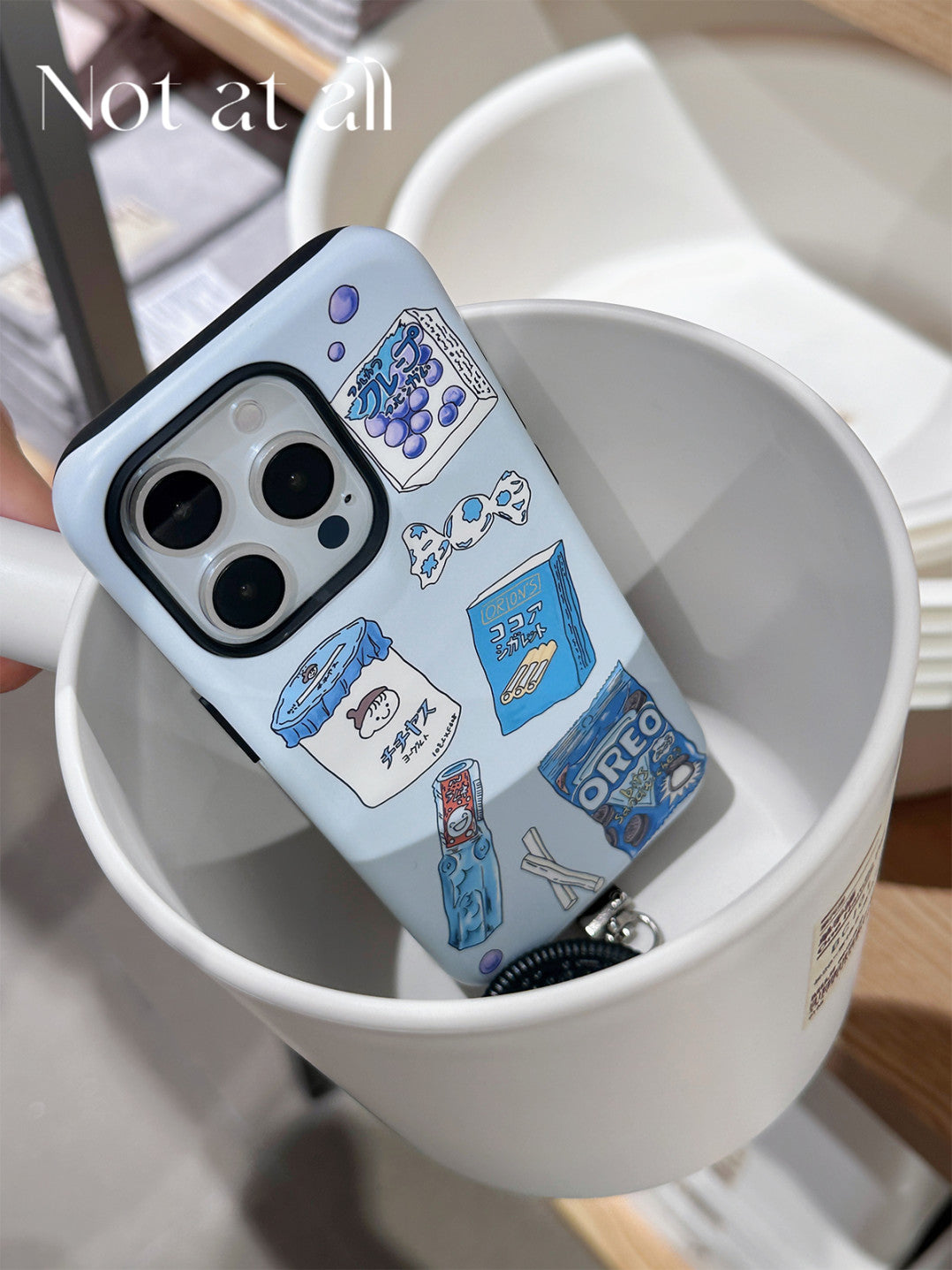 Blue Snacks Printed Double Layer Phone Case