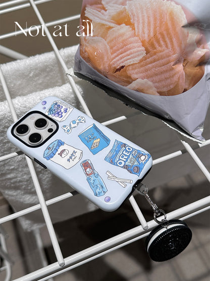Blue Snacks Printed Double Layer Phone Case