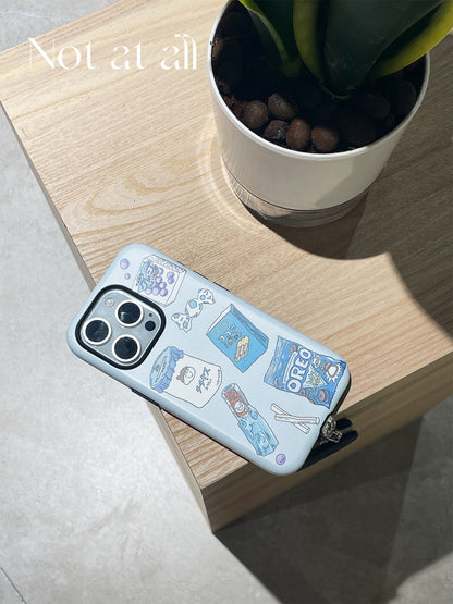 Blue Snacks Printed Double Layer Phone Case