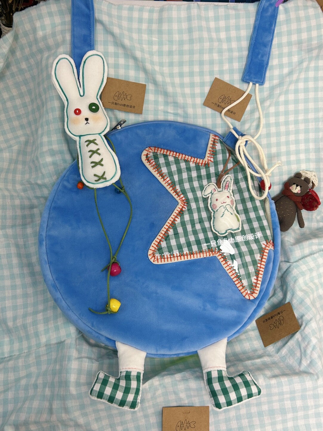 Blue Star Bunny Ita Crossbody Bag