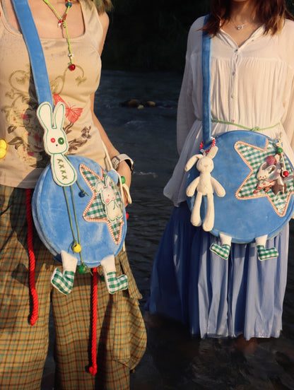 Blue Star Bunny Ita Crossbody Bag