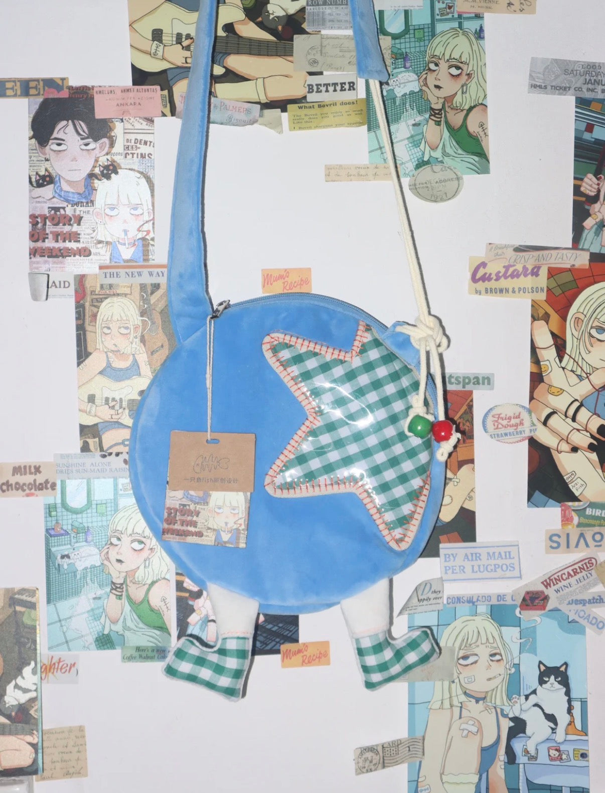 Blue Star Bunny Ita Crossbody Bag