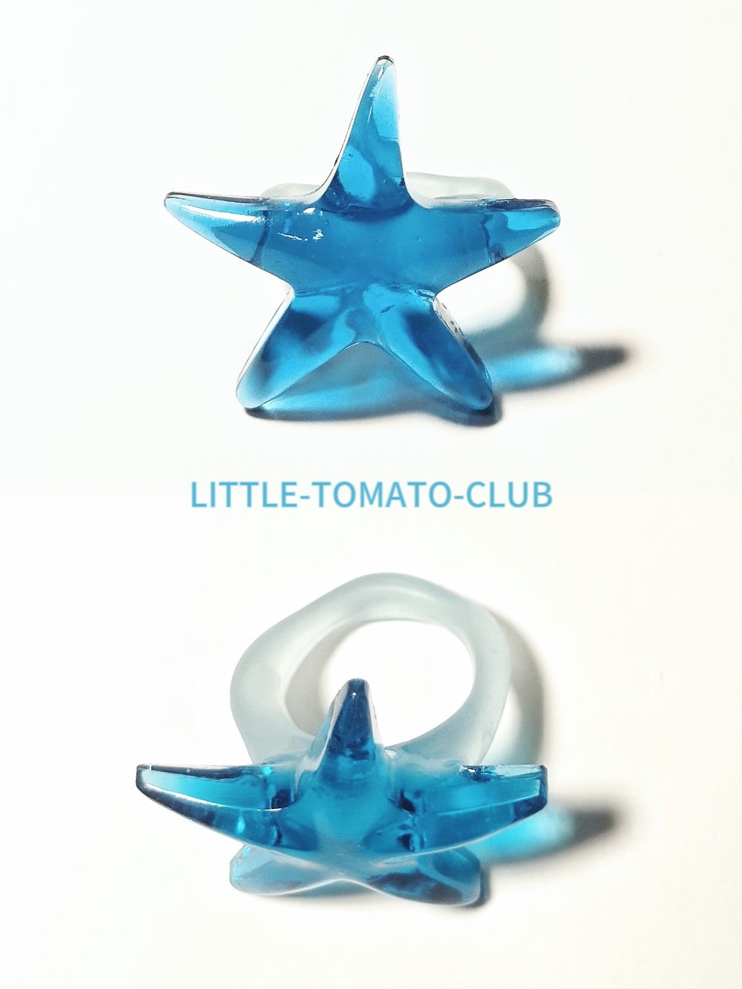 Blue Starfish Resin Ring
