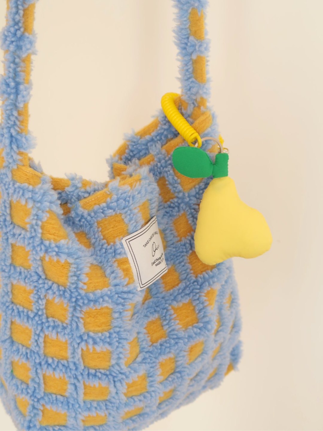 Blue Yellow Waffle Shoulder Bag