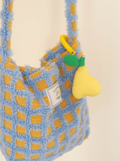 Blue Yellow Waffle Shoulder Bag