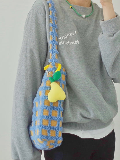 Blue Yellow Waffle Shoulder Bag