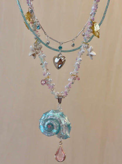 Blueberry Dream Shell Layered Necklace