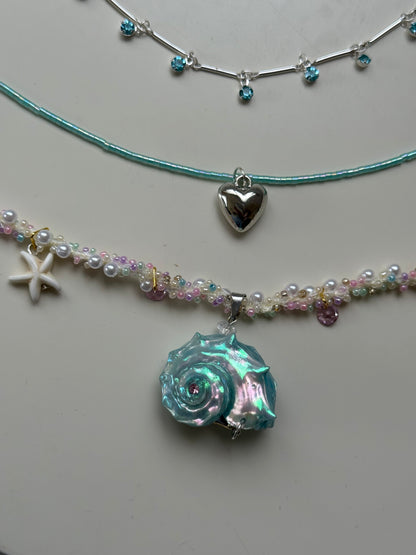 Blueberry Dream Shell Layered Necklace