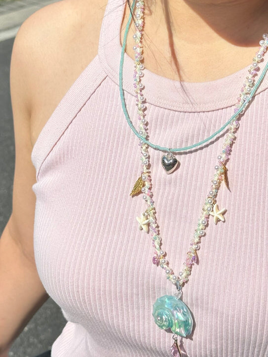 Blueberry Dream Shell Layered Necklace