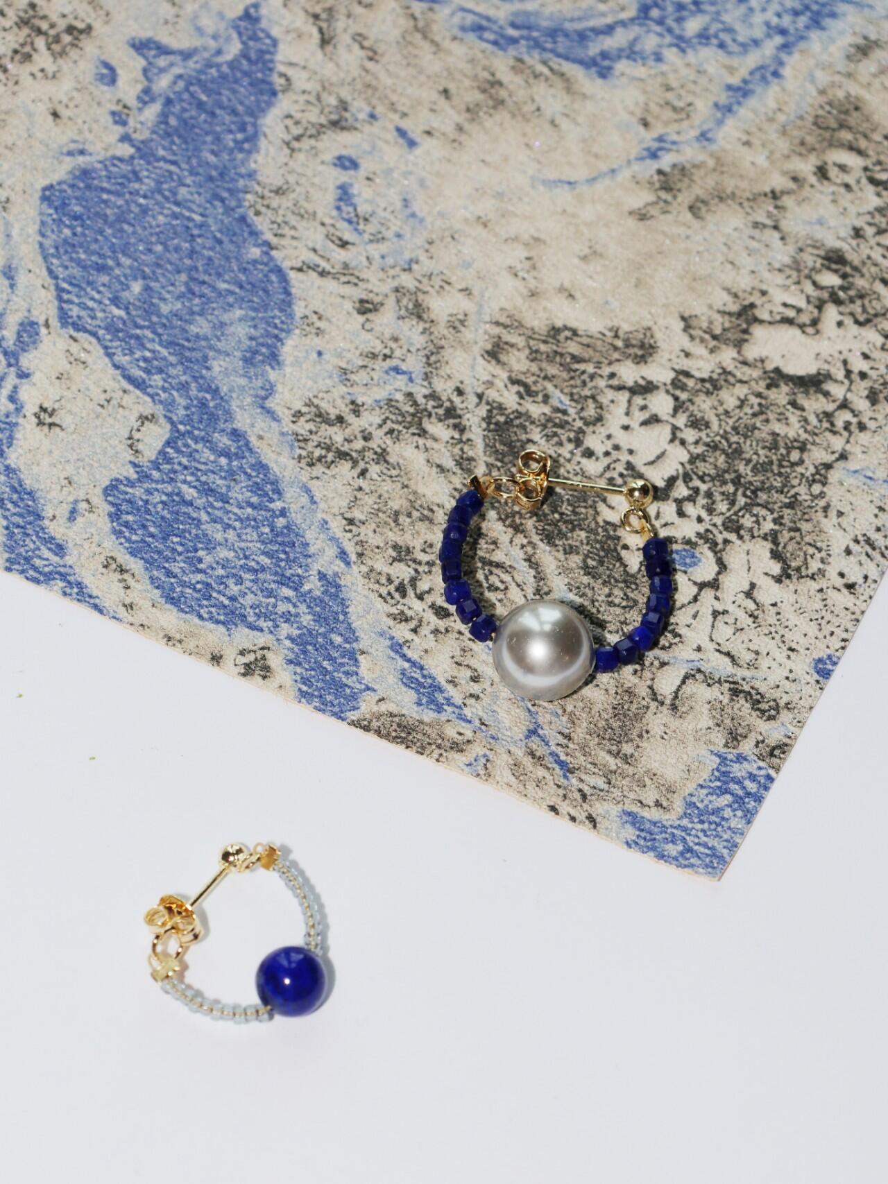 Blues Moment Asymmetric Earrings