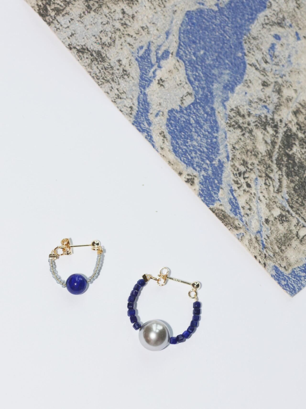 Blues Moment Asymmetric Earrings