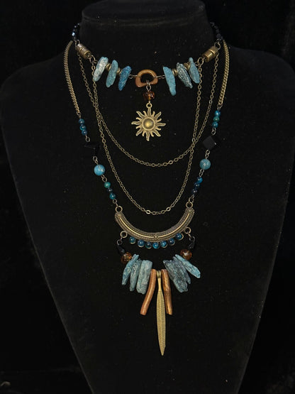 Bohemian Tribal Ritual Statement Necklace