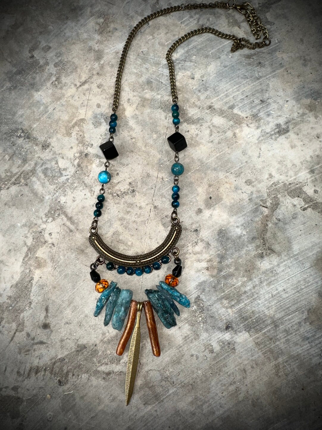 Bohemian Tribal Ritual Statement Necklace