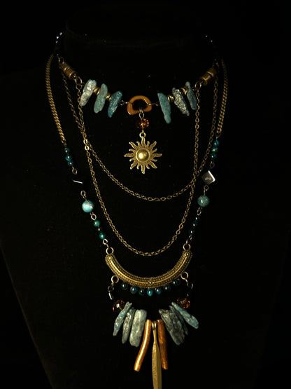 Bohemian Tribal Ritual Statement Necklace