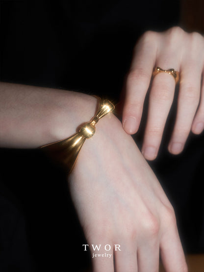Bow Gold Plated Bracelet