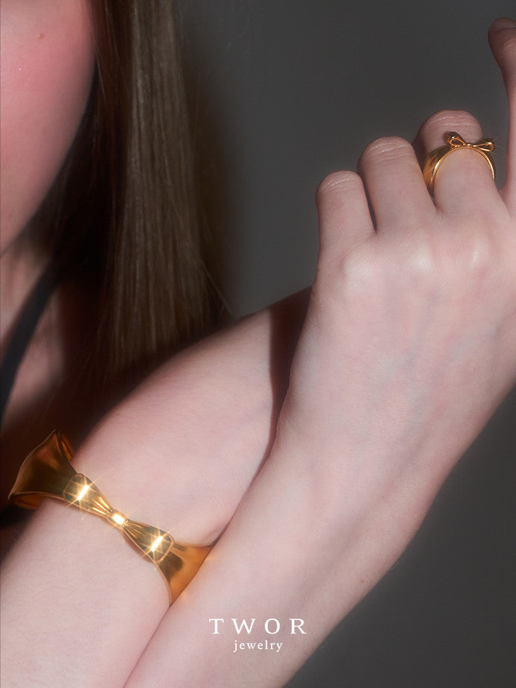 Bow Gold Plated Bracelet