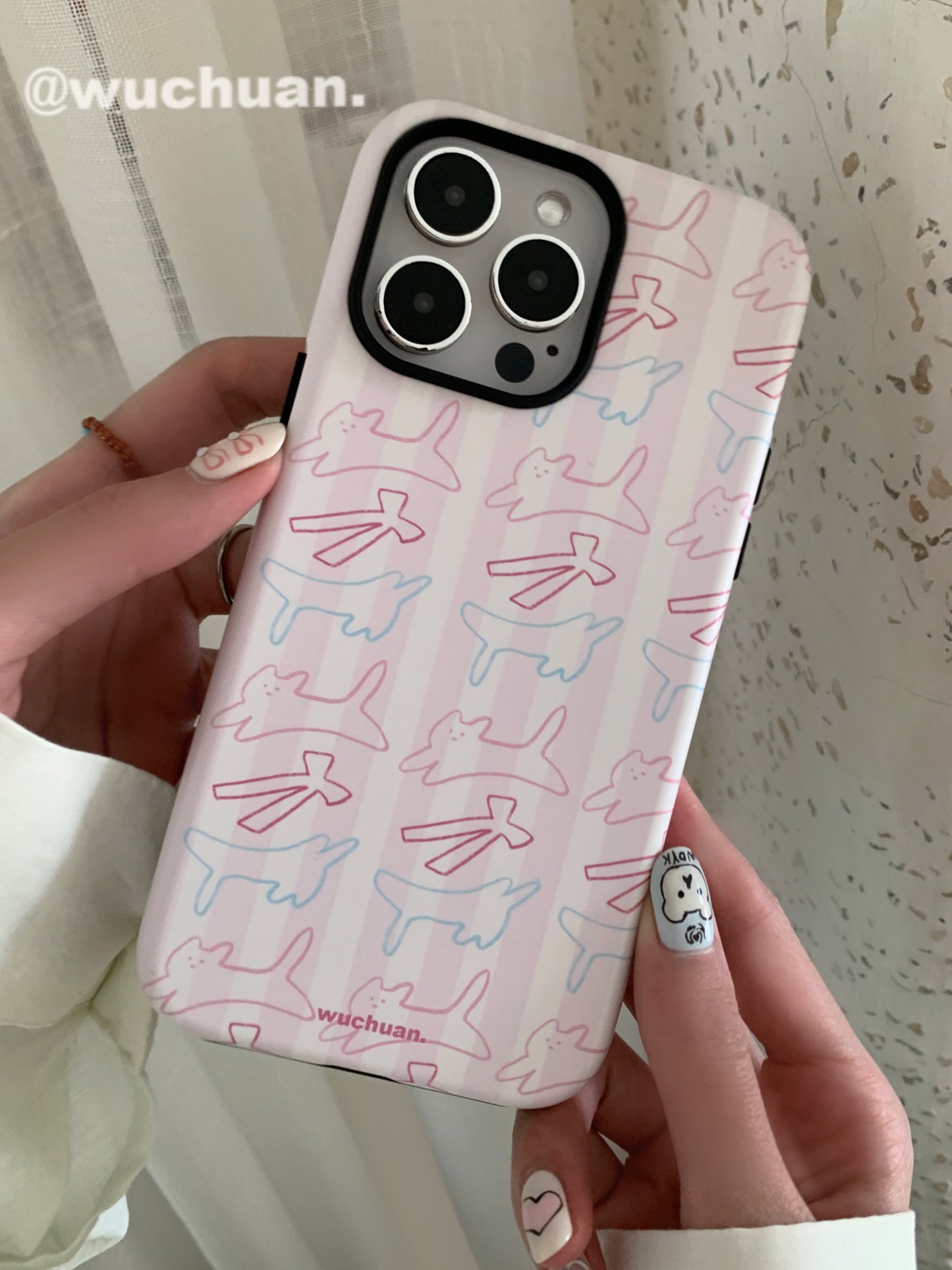 Bow Kitten Printed Double Layer Phone Case