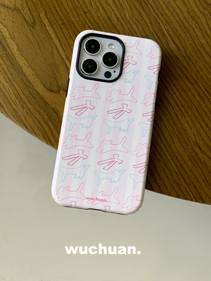 Bow Kitten Printed Double Layer Phone Case